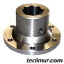 Brida de acoplamiento para bombas hidráulicas Denison con eje estriado