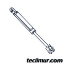 Cilíndro hidráulico derecho con contacto eléctrico para cilíndro hidráulico de la pala en compactadores Faun Variopress anteriores a 05/2005. Compatible con referencia original FAUN HV7537*. 