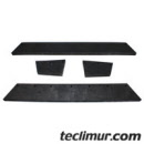 Juego completo de labios de goma para la boca de aspiración en barredoras Ravo. Compatible con la referencia original de Ravo 4240063* / 4240073* / 4240042*.