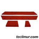 Juego completo de labios para la boca de aspiración en barredoras Johnston series 600 /625 /700 / A / AJ. Compatible con referencia original Johnston 62260-2* 