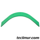 Patín boomerang trasero para deslizamiento de la boca de aspiración en barredoras Johnston Compact / CN200 / 2000. Compatible con referencia original Johnston 72923-1* 