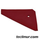 Aleta triangular para las esquinas exteriores del portón superior de la tolva para barredoras Johnston Compact C25 / C40 / C60 / CN200 / 2000. Compatible con referencia original Johnston 76896/1* 