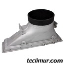 Campana de aspiracion reacondicionada con revestimiento interior de goma para barredoras Johnston series VT/VS/AJ. Compatible con referencia original Johnston 281420-2* / 2814202*