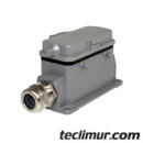 Carcasa para conector de 16 polos de la parte superior derecha en la seccion de cola de compactadores Haller X2.Compatible con referencias originales de Haller 320392* / 320.392* / 320 392* 